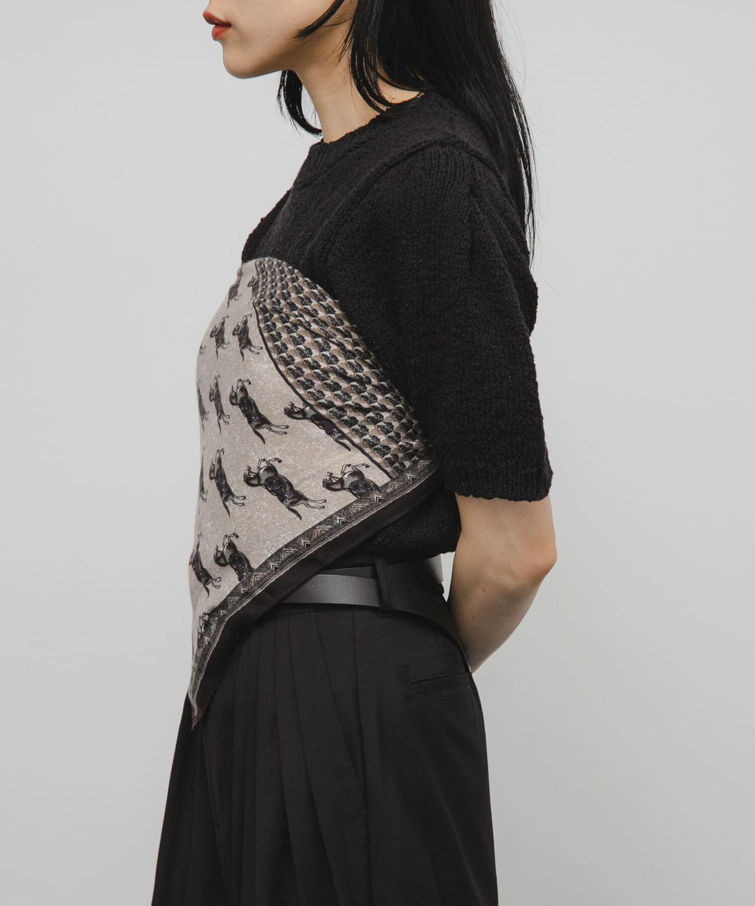  「ホースデザインビッグスカーフ」|バンダナ・スカーフ|