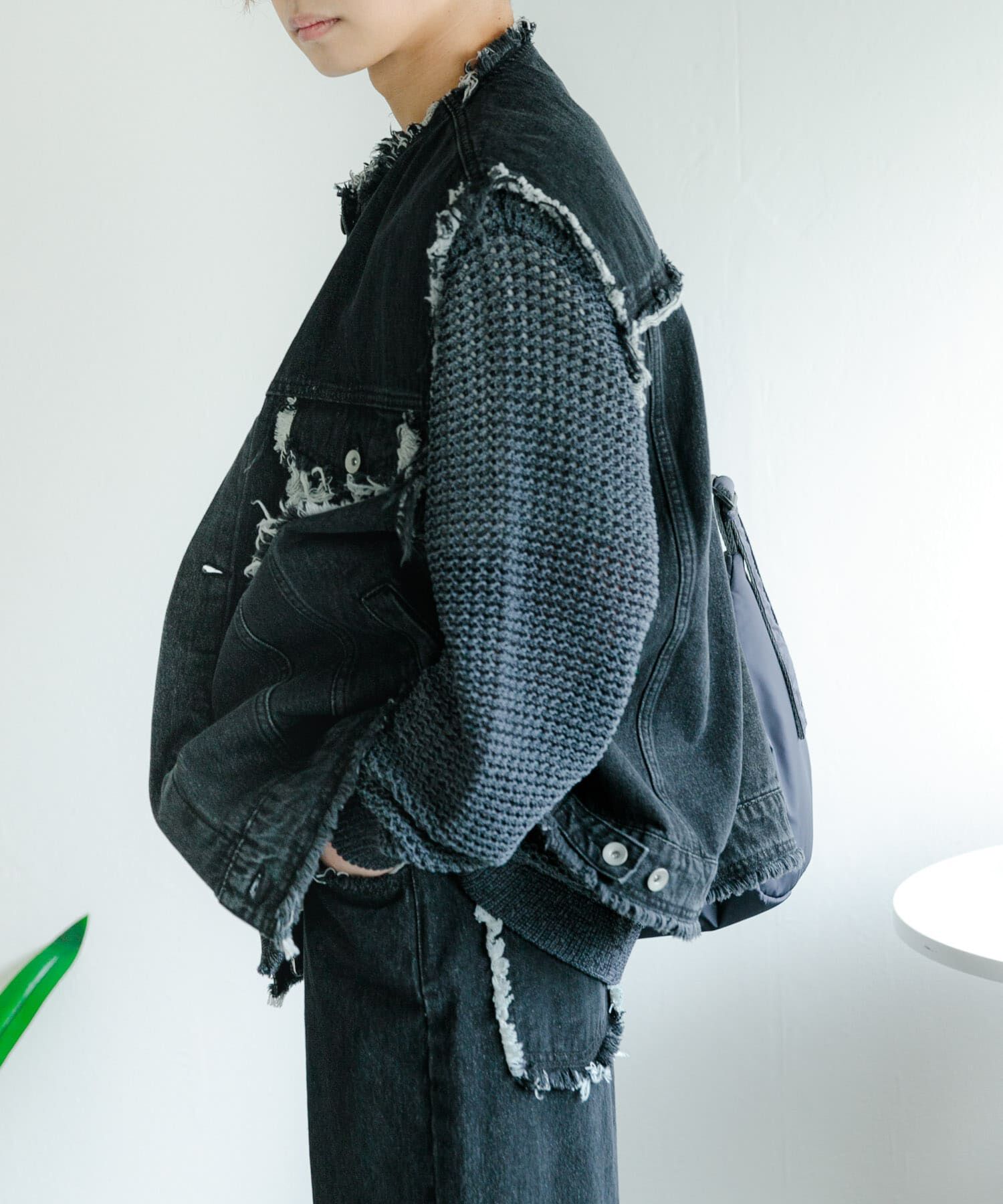 SENSE OF PLACE by URBAN RESEARCH「デニムフリンジベスト」|デニムジャケット|