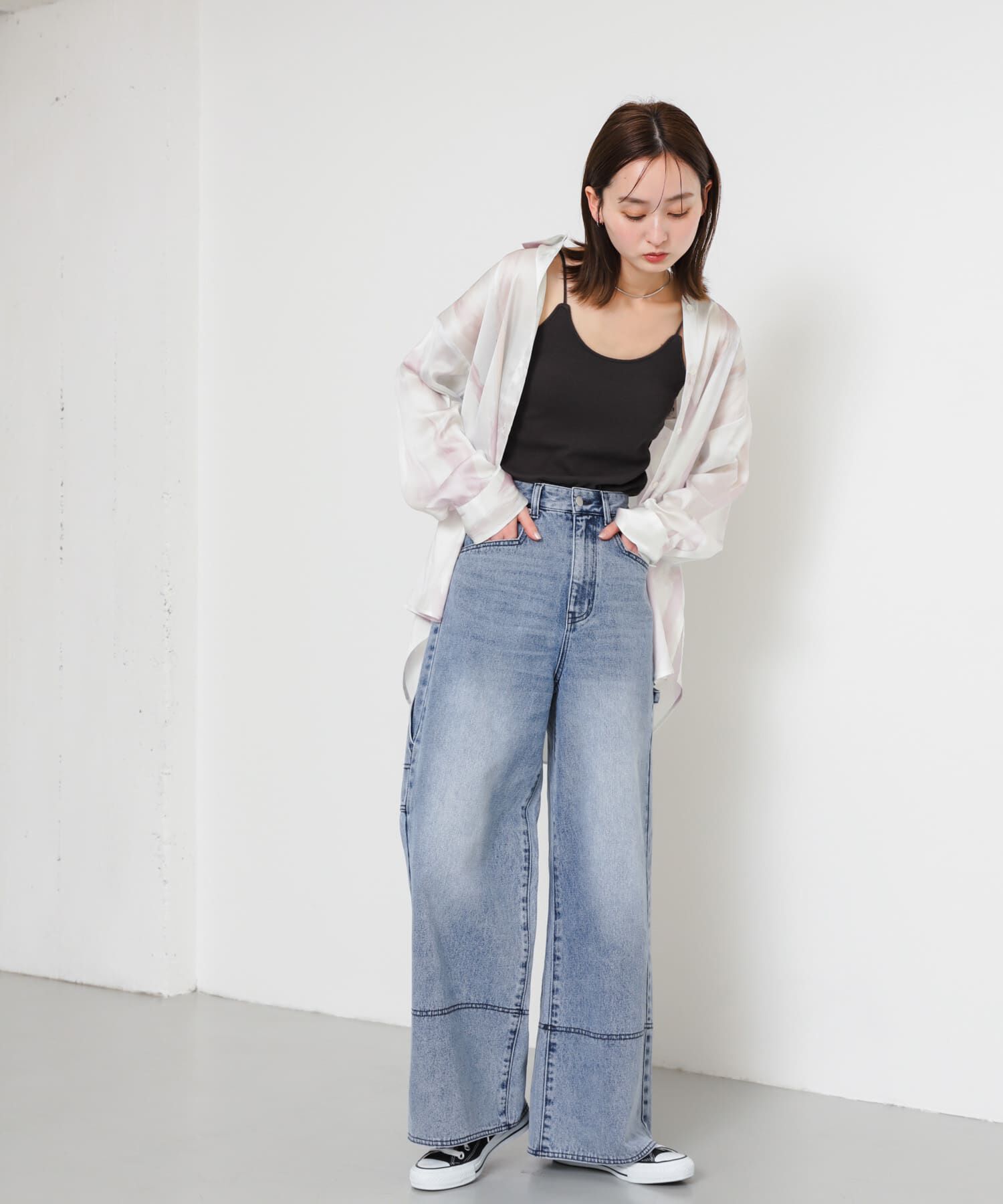 SENSE OF PLACE by URBAN RESEARCH「サテンルーズシャツ」|シャツ・ブラウス|