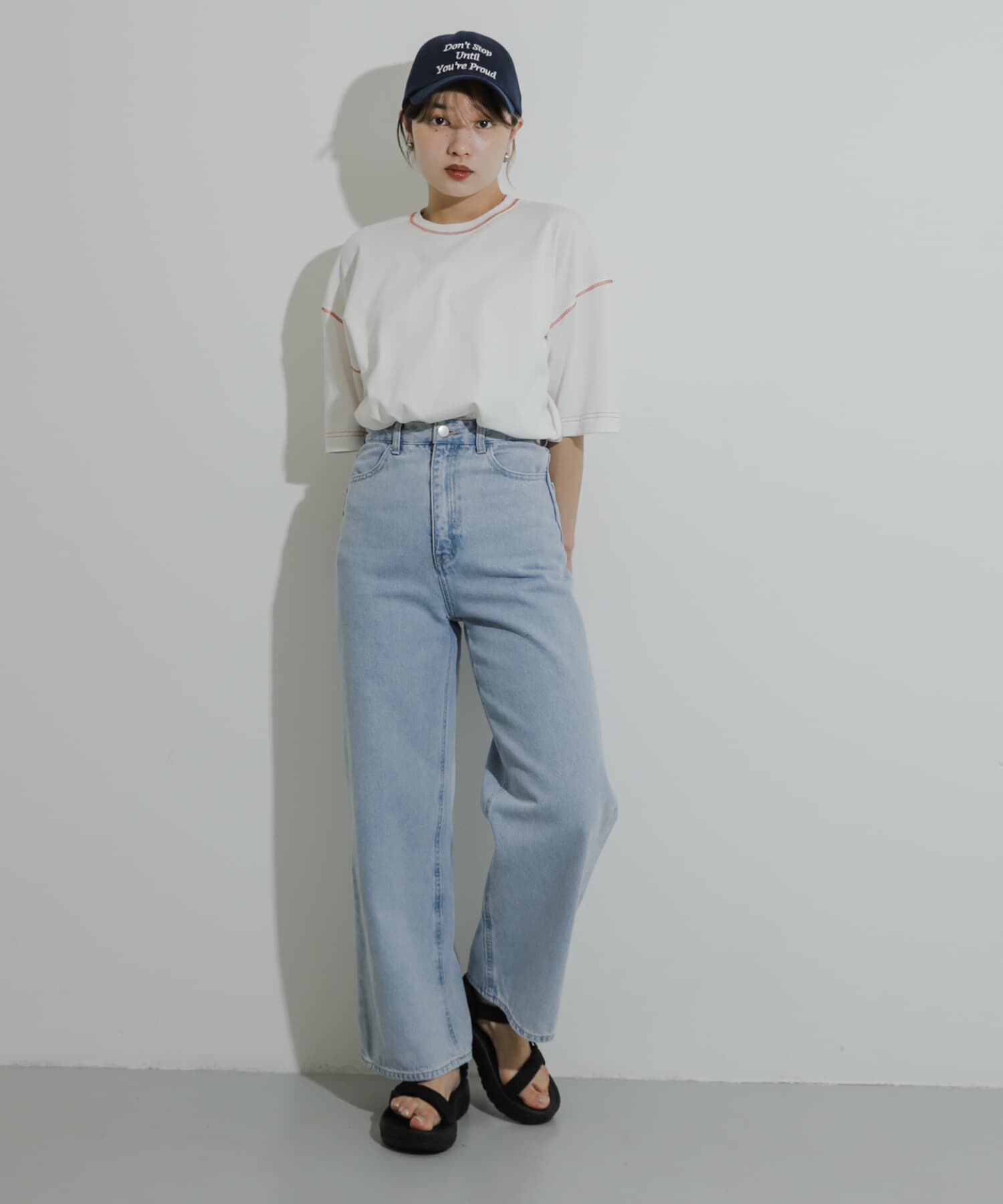 SENSE OF PLACE by URBAN RESEARCH「『ユニセックス』ハイショクステッチデザインT(5分袖)」|Tシャツ・カットソー|