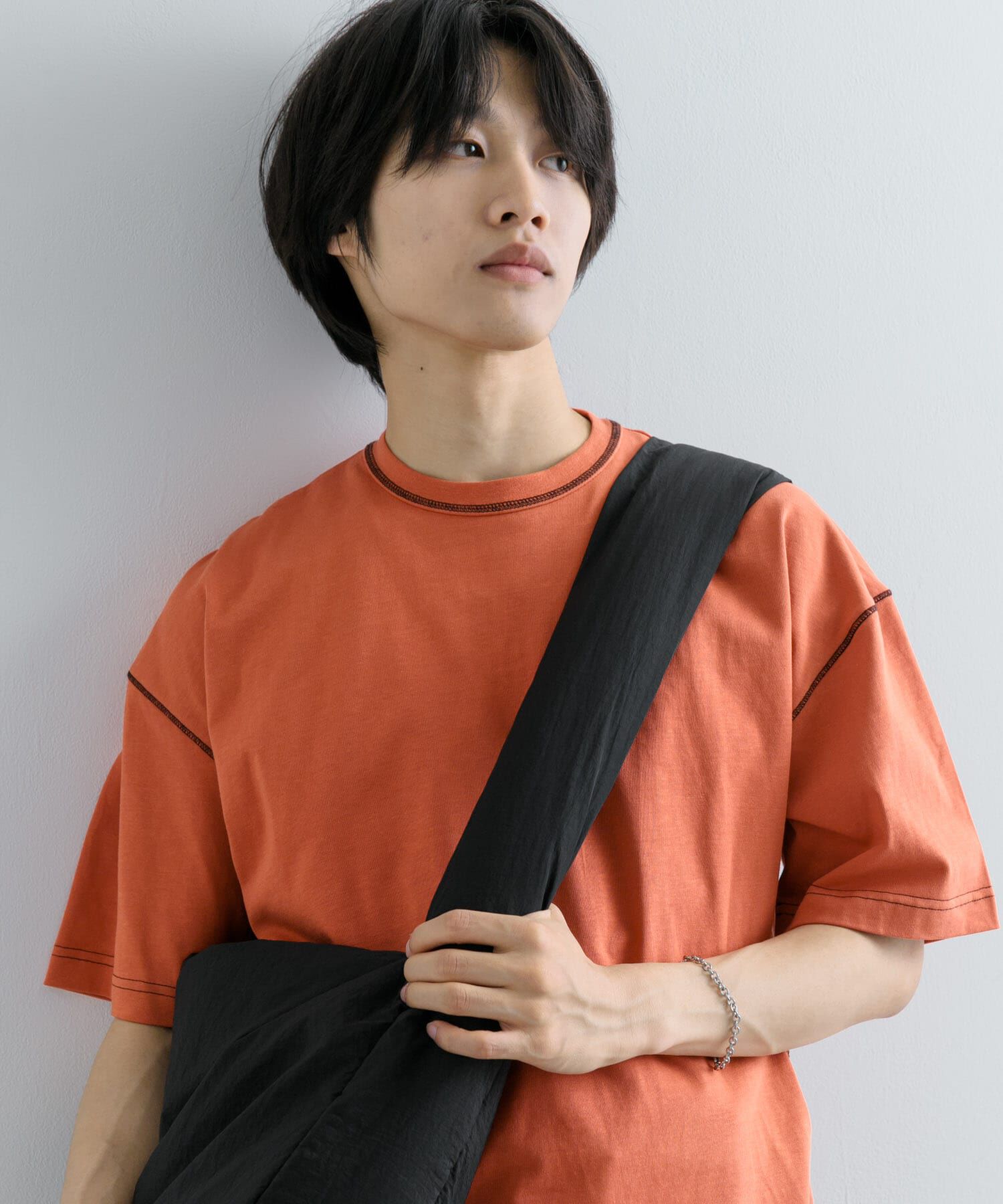 SENSE OF PLACE by URBAN RESEARCH「『ユニセックス』ハイショクステッチデザインT(5分袖)」|Tシャツ・カットソー|