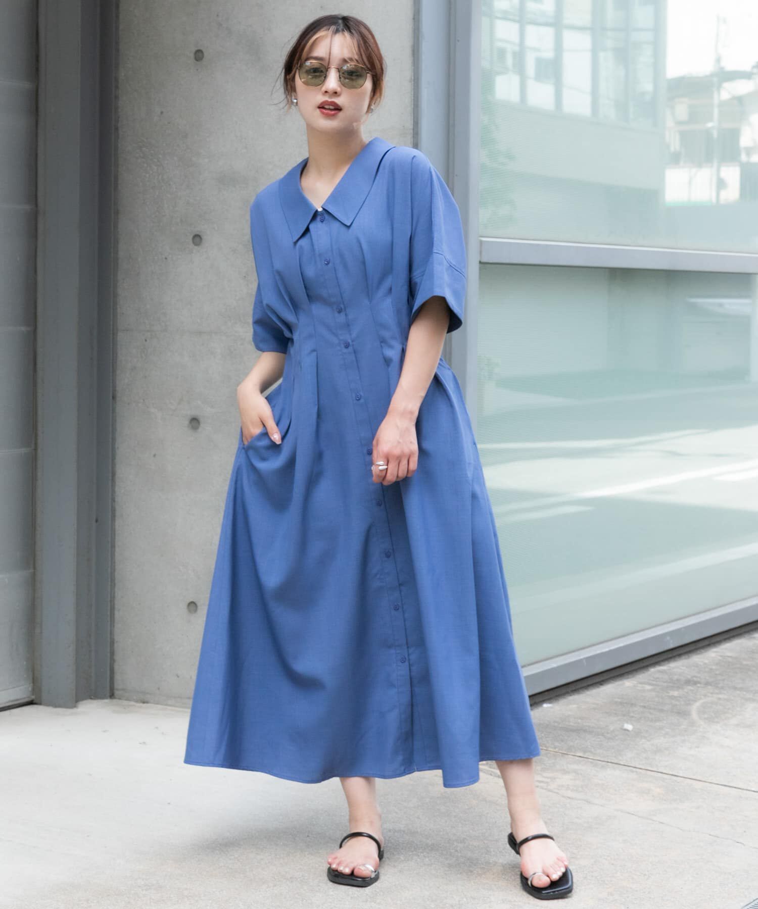 SENSE OF PLACE by URBAN RESEARCH「ウエストタックシャツワンピース」|ワンピース|