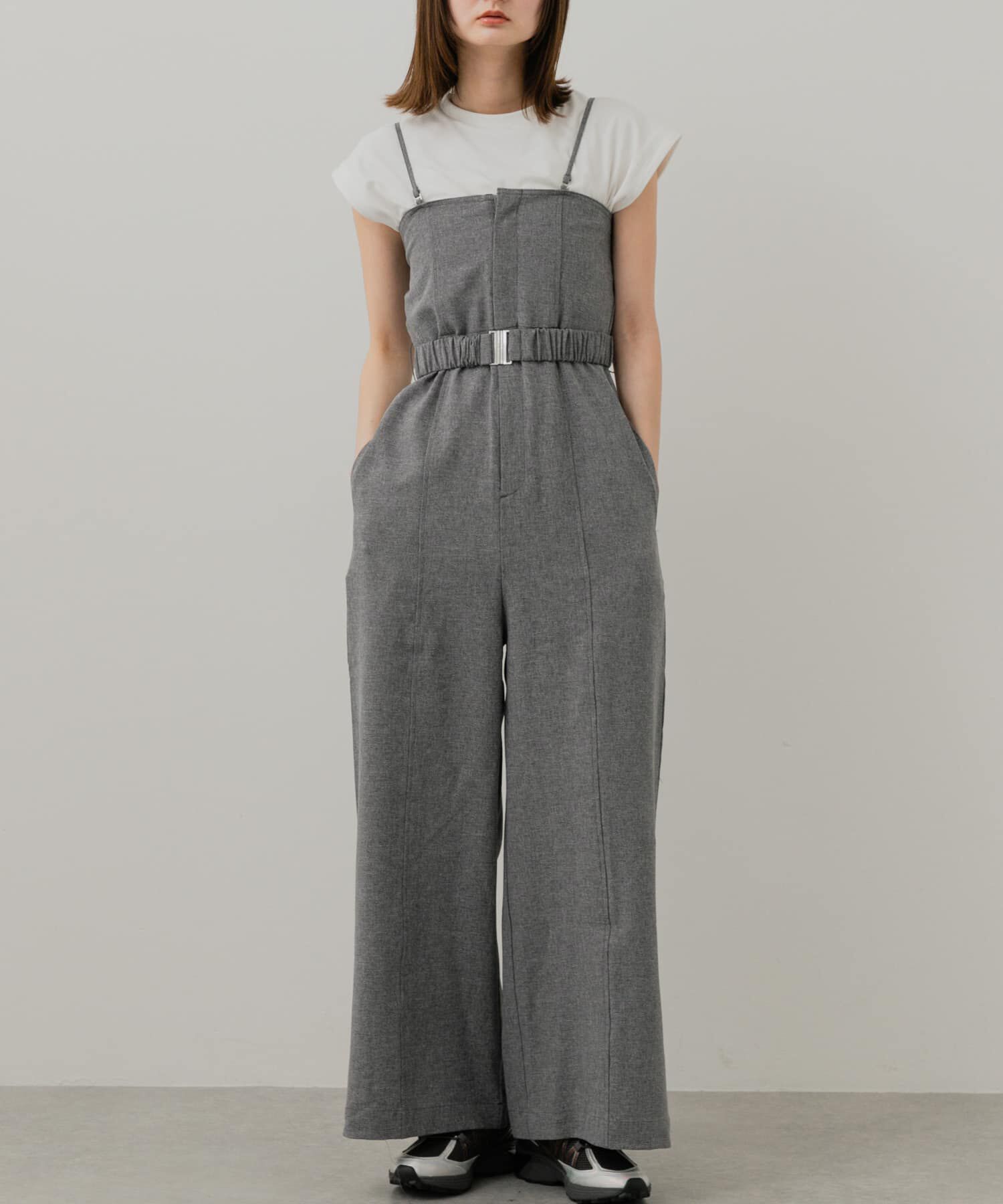 SENSE OF PLACE by URBAN RESEARCH「ストラップツキベルトベアパンツ」|スカート|グレー