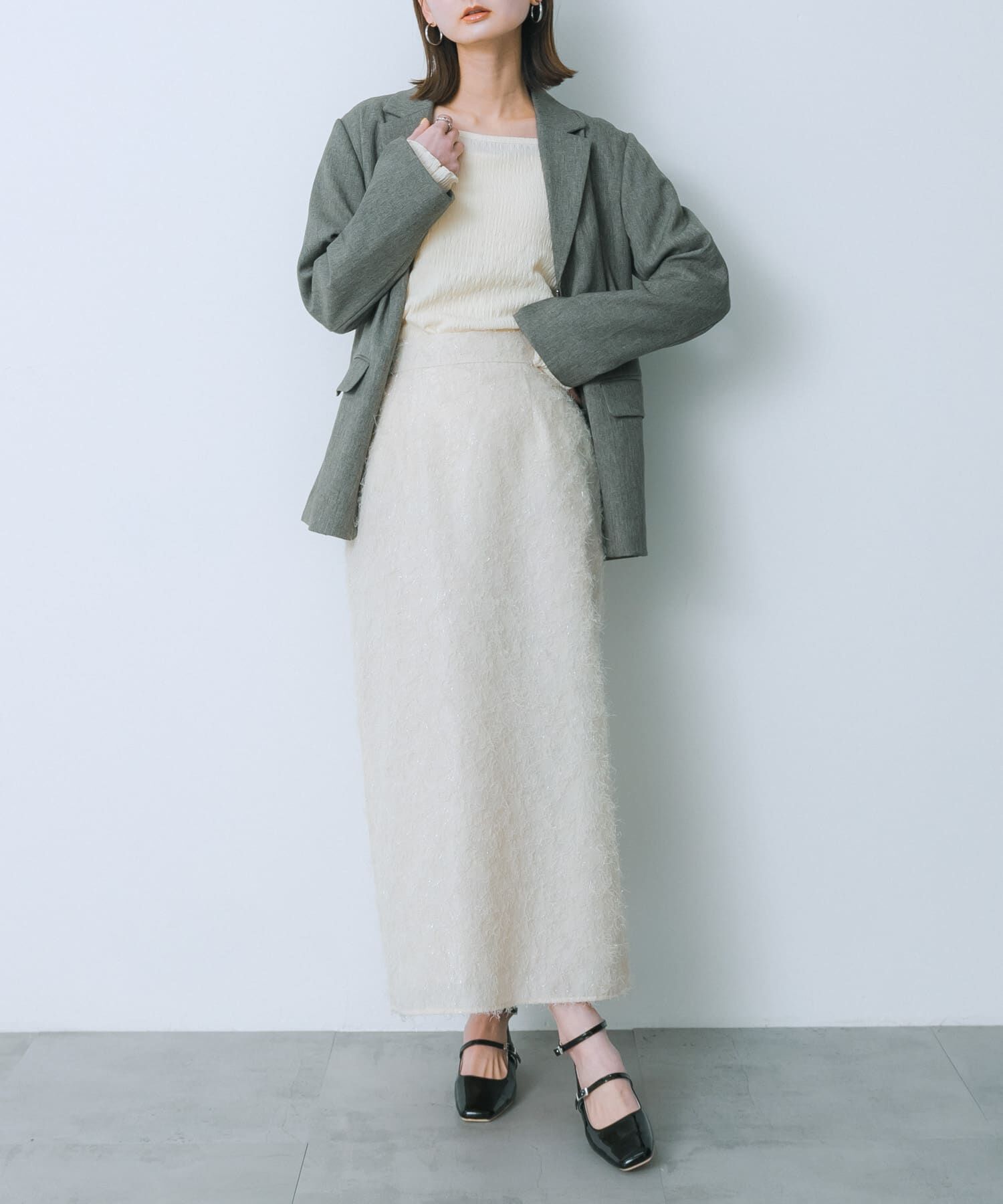 SENSE OF PLACE by URBAN RESEARCH「ジャガードフリンジスカート」|スカート|