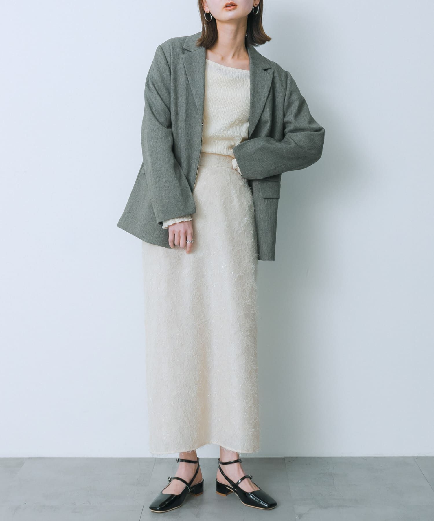 SENSE OF PLACE by URBAN RESEARCH「ジャガードフリンジスカート」|スカート|