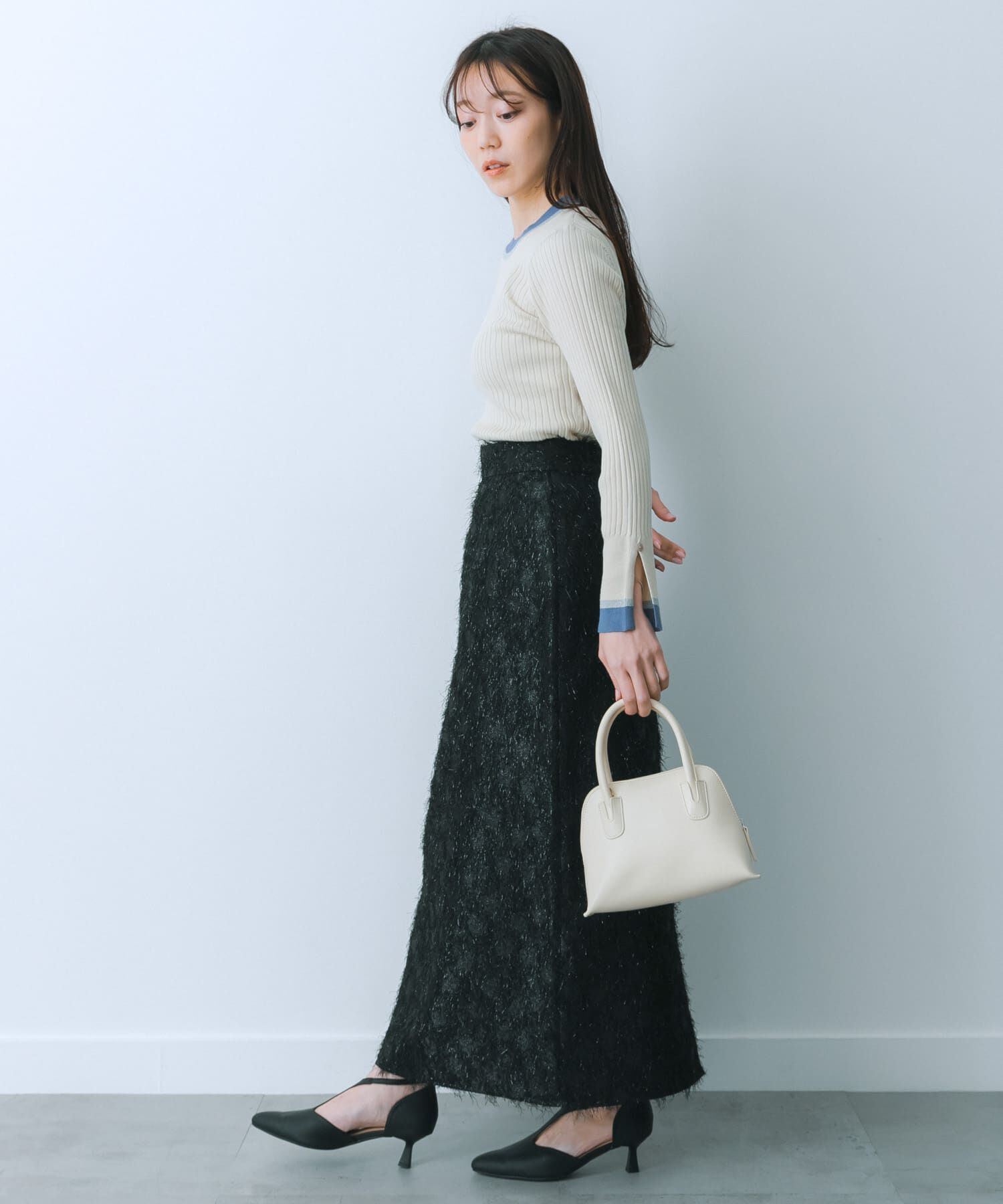 SENSE OF PLACE by URBAN RESEARCH「ジャガードフリンジスカート」|スカート|