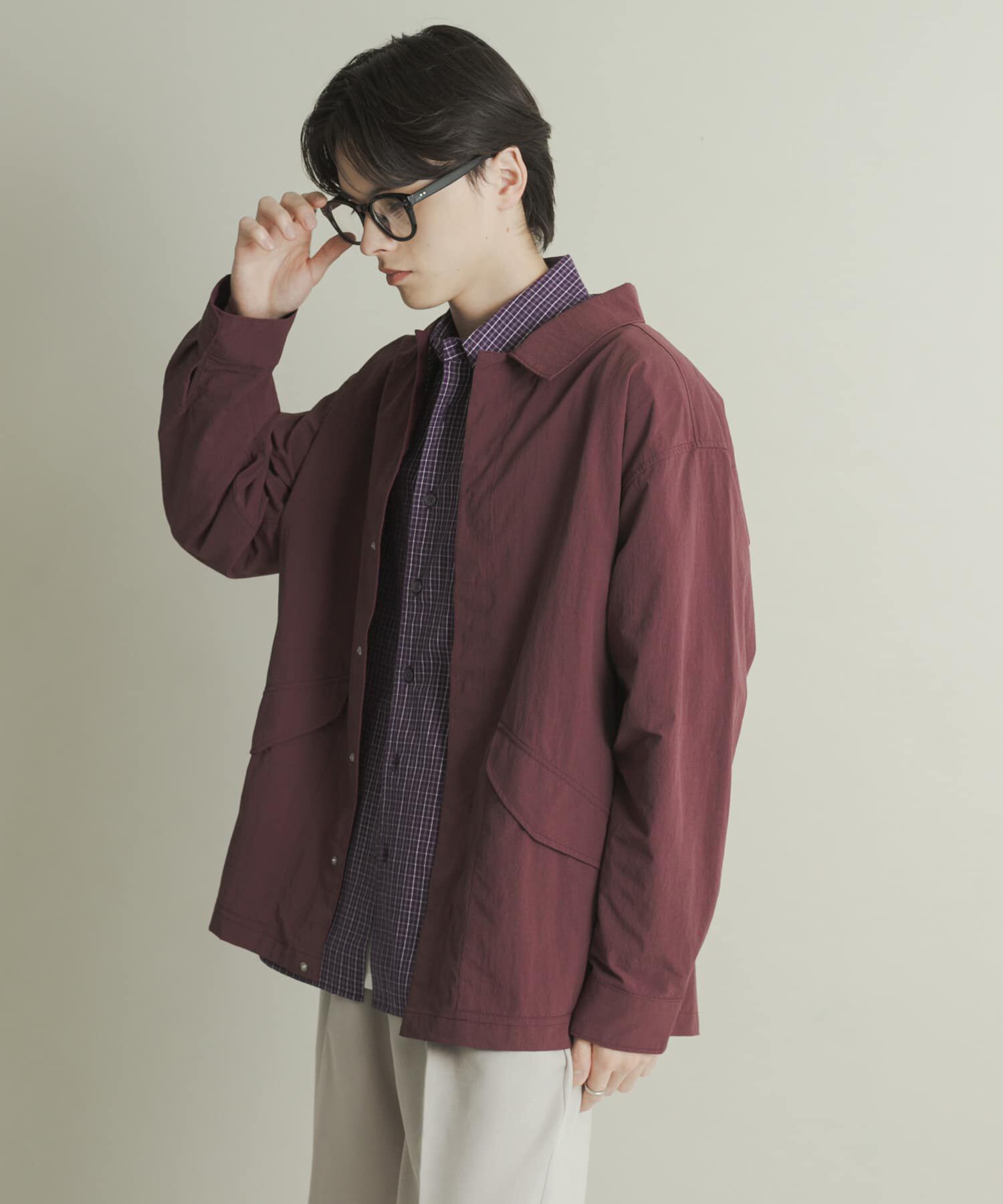 SENSE OF PLACE by URBAN RESEARCH「ユーティリティーロングスリーブシャツジャケット」|その他|パープル