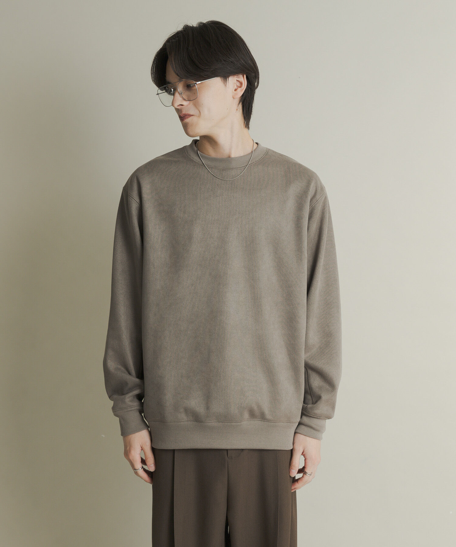SENSE OF PLACE by URBAN RESEARCH「フェイクスエードクルーネックスウェット」|スウェット・ジャージ|