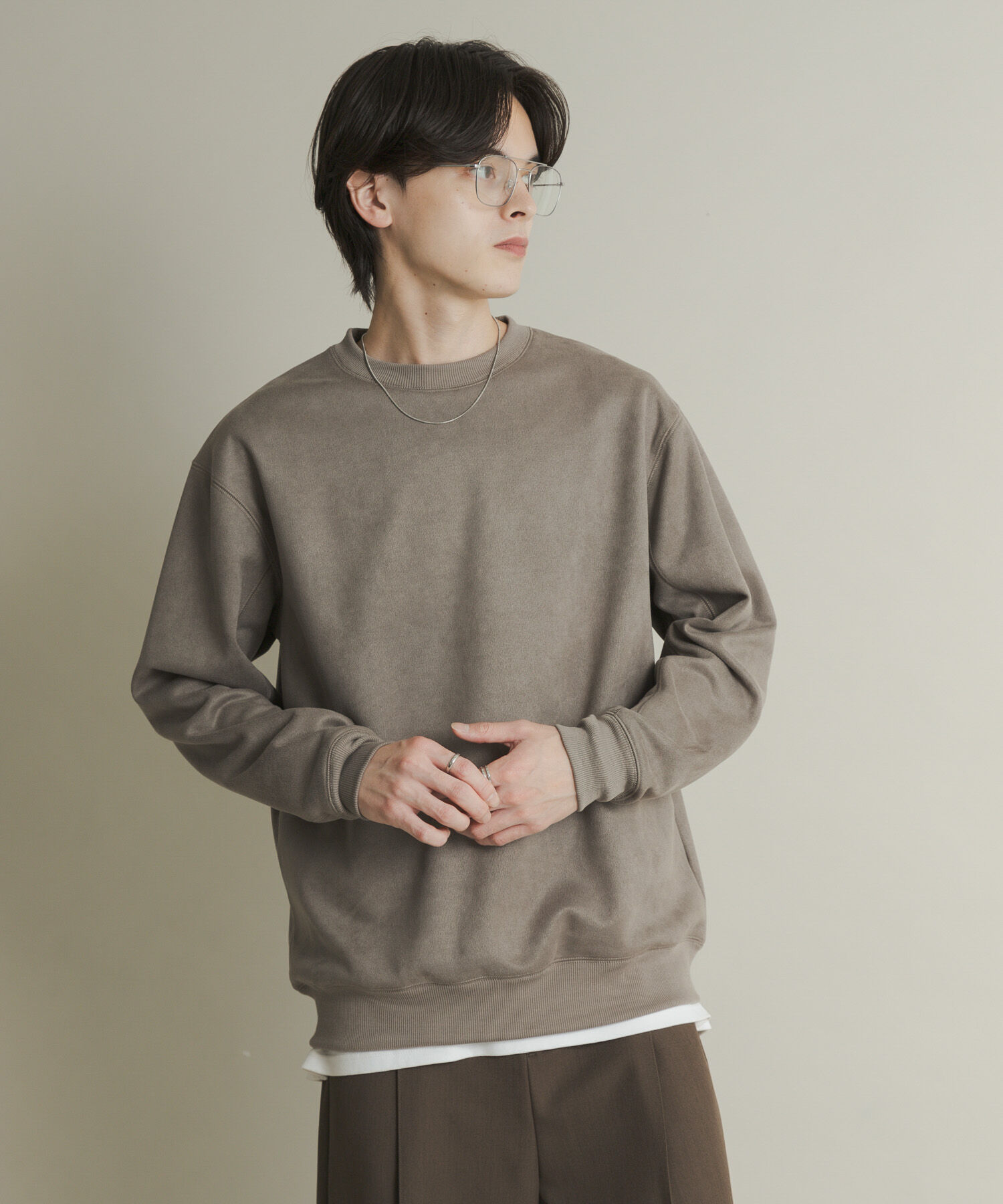 SENSE OF PLACE by URBAN RESEARCH「フェイクスエードクルーネックスウェット」|スウェット・ジャージ|