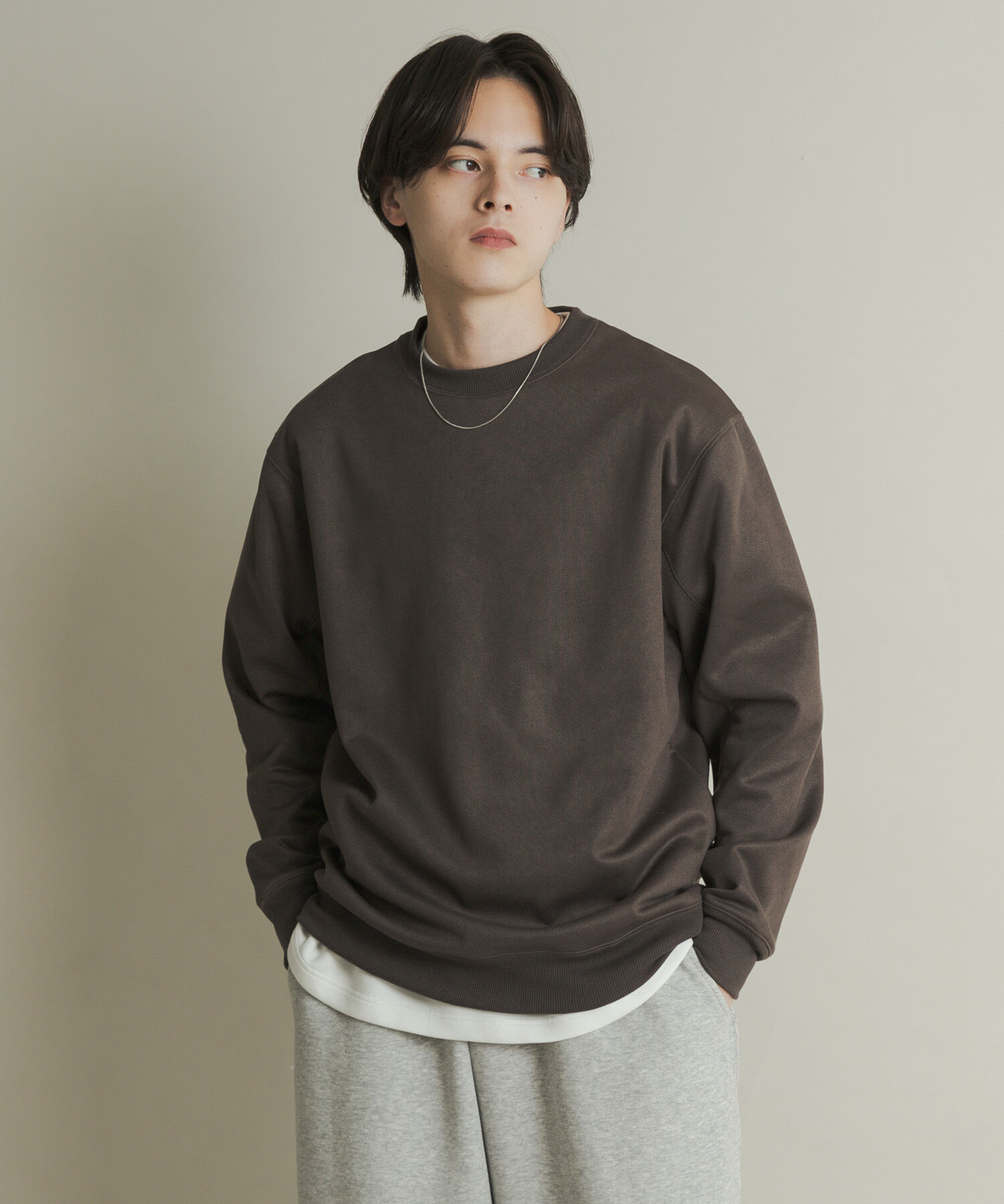 SENSE OF PLACE by URBAN RESEARCH「フェイクスエードクルーネックスウェット」|スウェット・ジャージ|