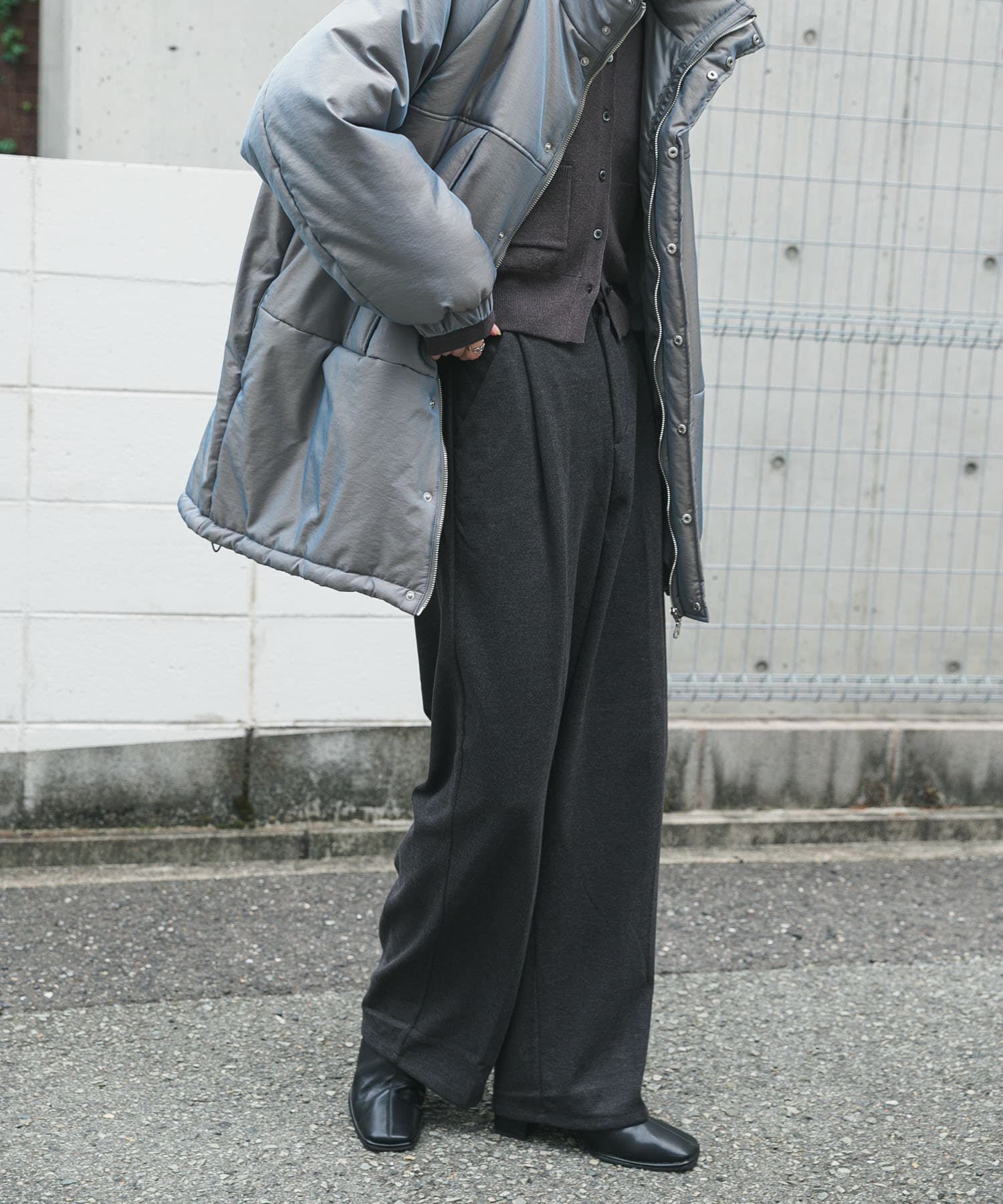 SENSE OF PLACE by URBAN RESEARCH「『BLACK, TALLサイズ/WEB限定』ジャージーストレートスラックス」|その他|