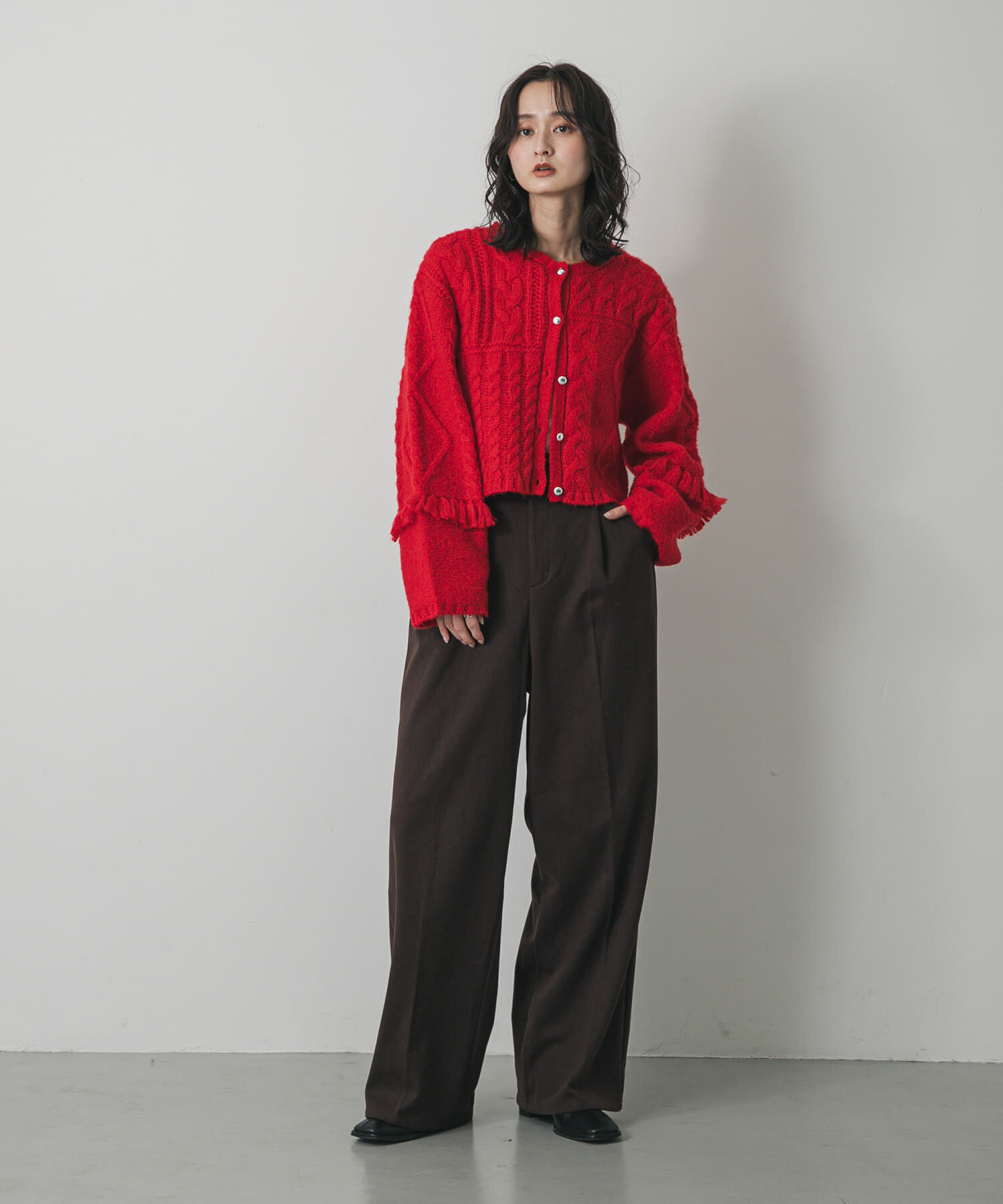 SENSE OF PLACE by URBAN RESEARCH「『BLACK, TALLサイズ/WEB限定』ジャージーストレートスラックス」|その他|