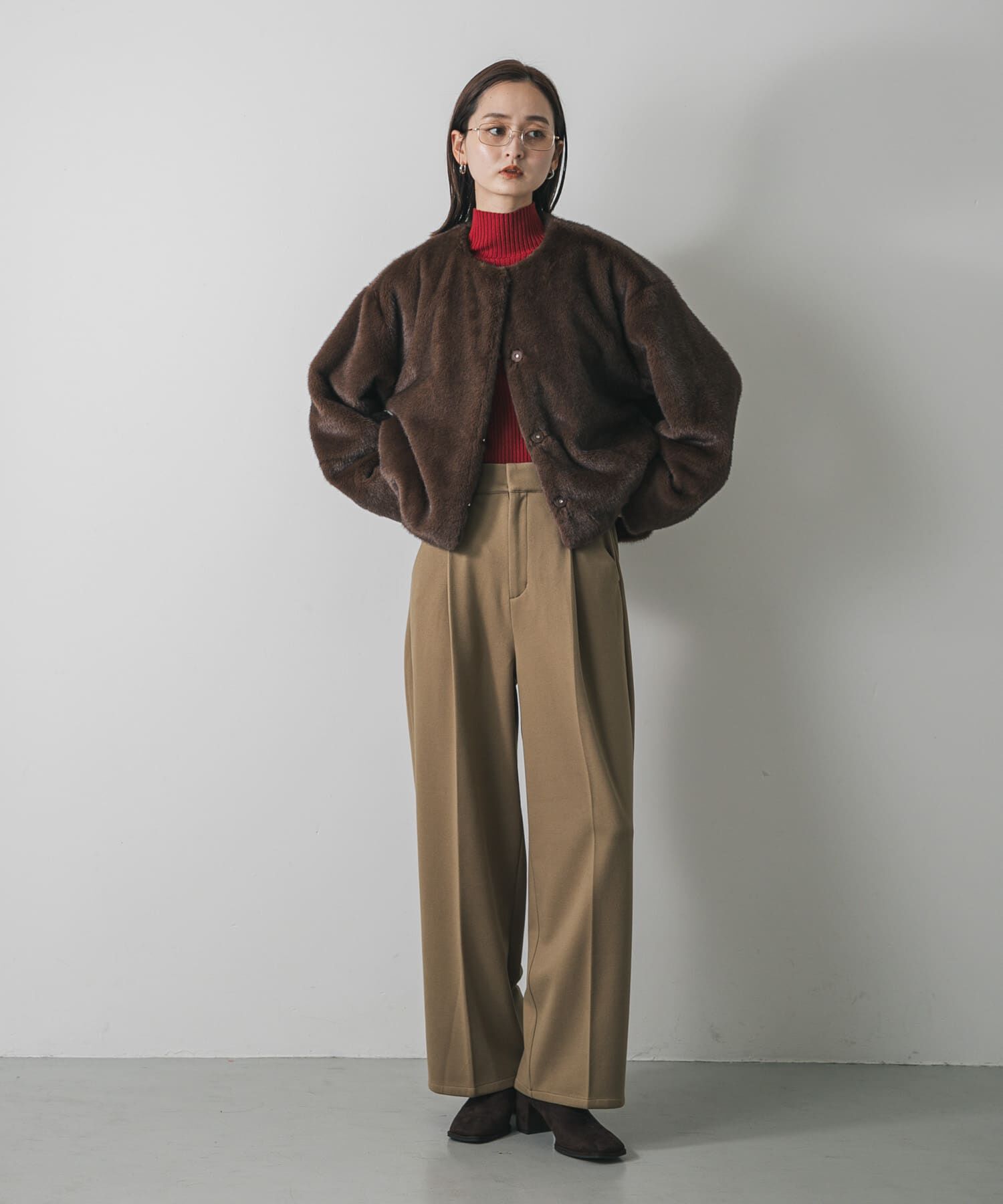 SENSE OF PLACE by URBAN RESEARCH「『BLACK, TALLサイズ/WEB限定』ジャージーストレートスラックス」|その他|