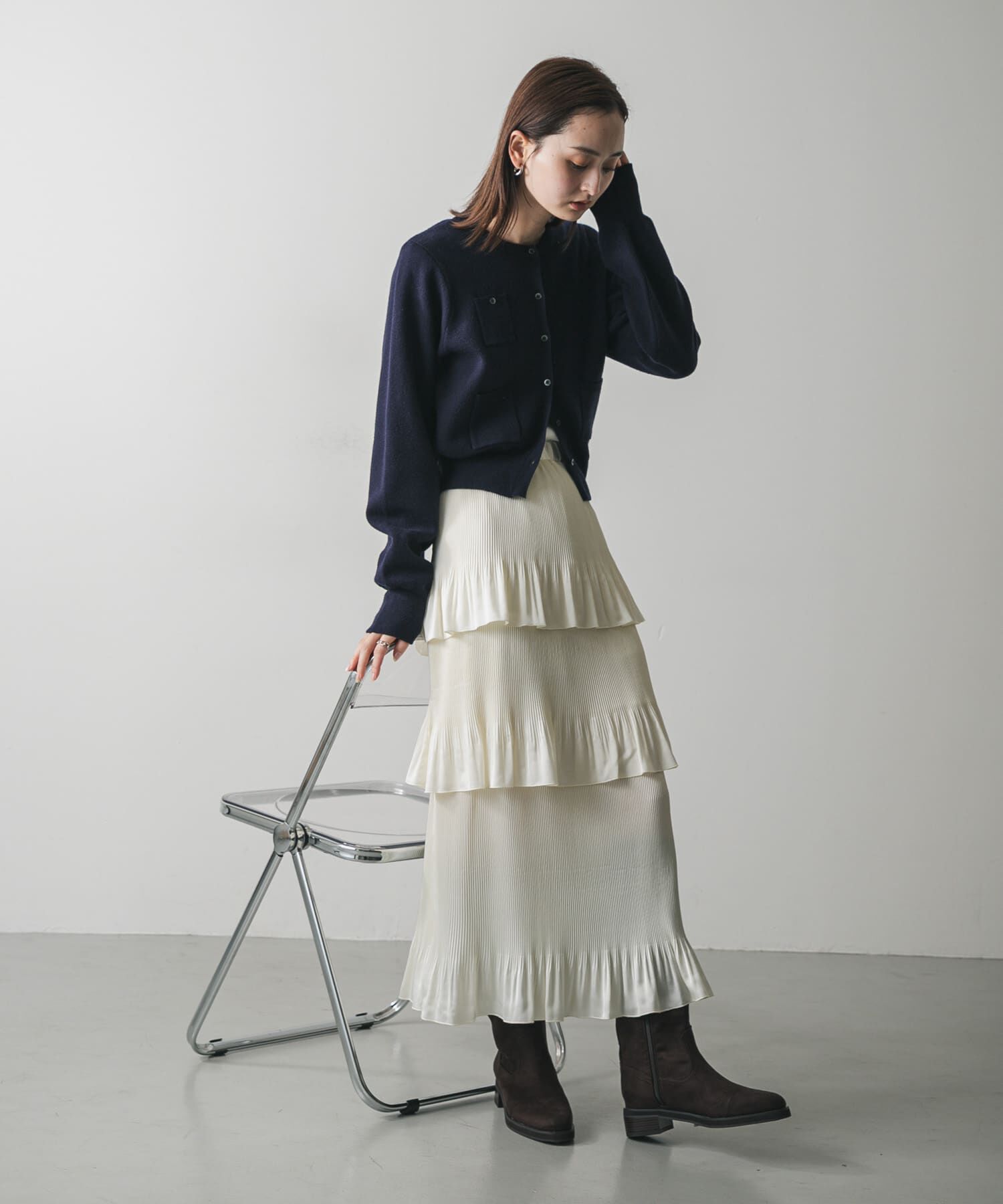 SENSE OF PLACE by URBAN RESEARCH「ティアードプリーツスカート」|スカート|