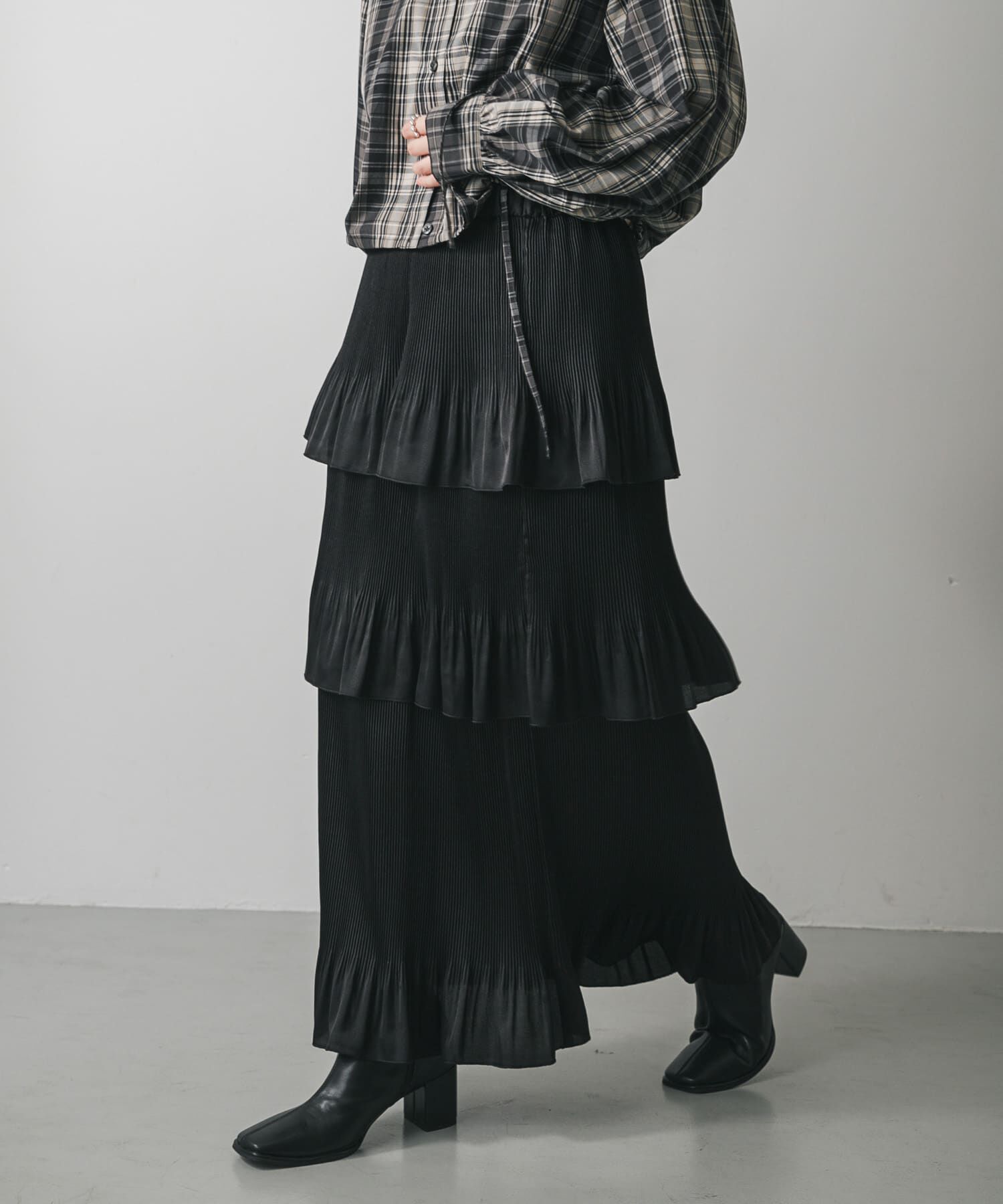 SENSE OF PLACE by URBAN RESEARCH「ティアードプリーツスカート」|スカート|