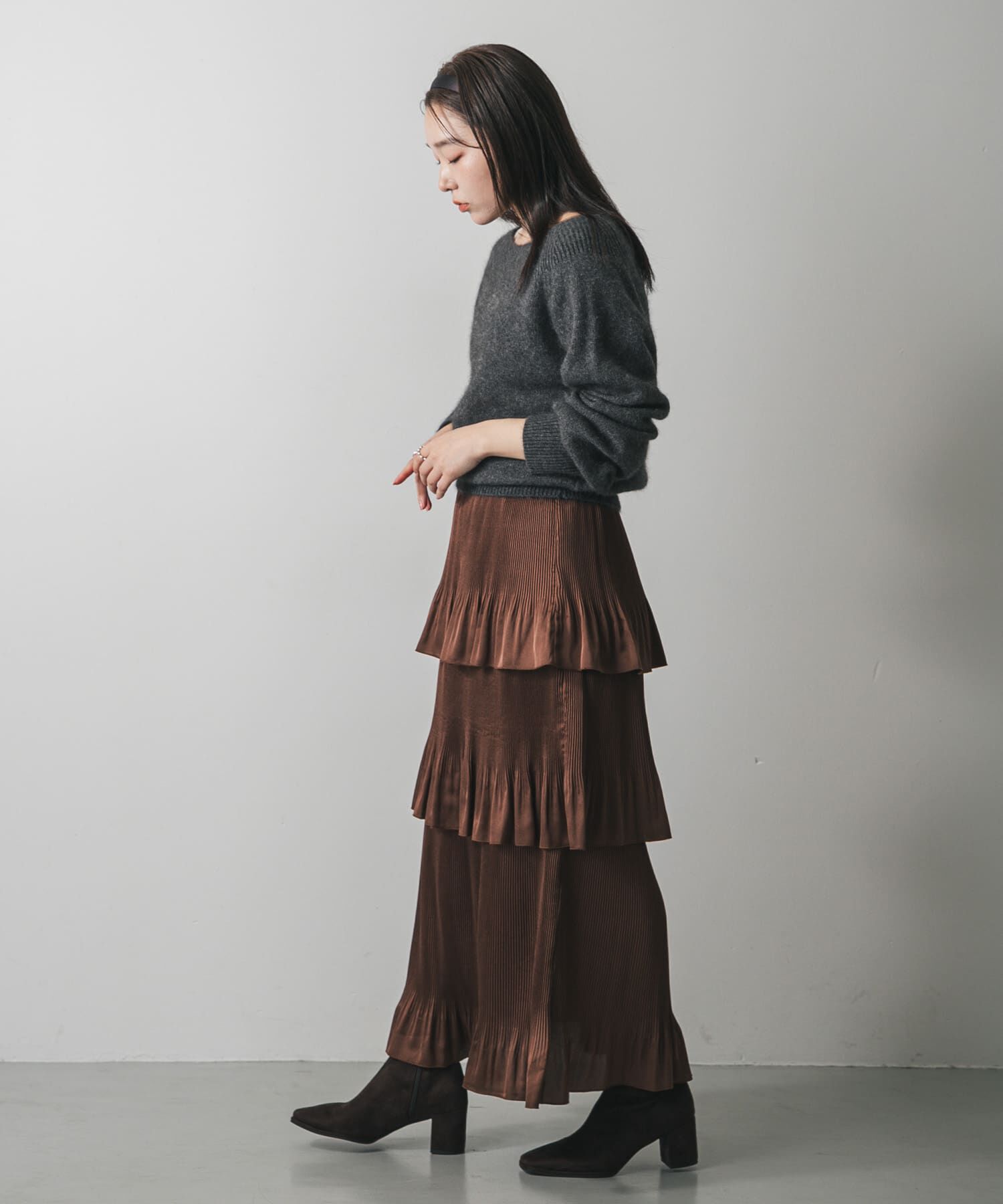 SENSE OF PLACE by URBAN RESEARCH「ティアードプリーツスカート」|スカート|