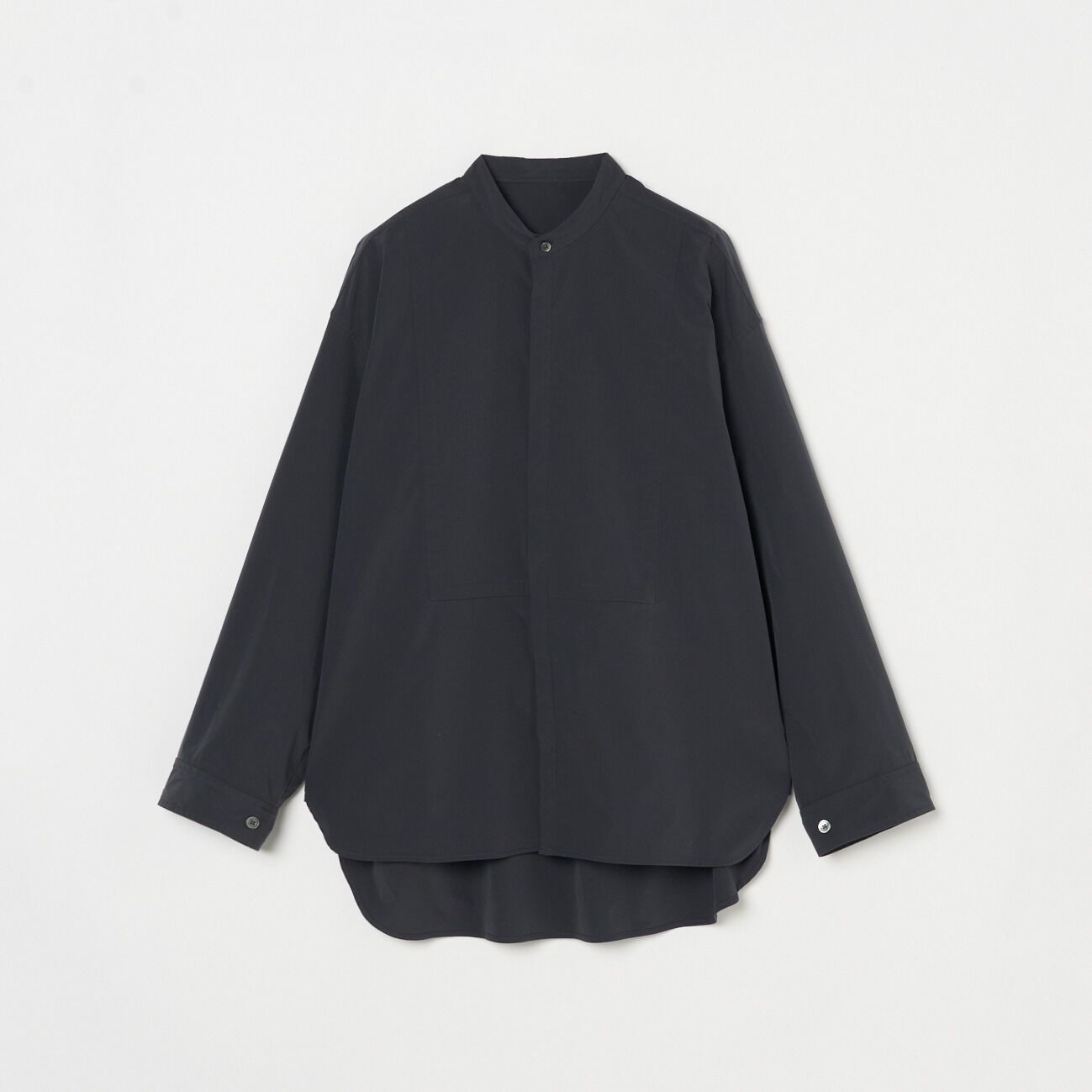 HELIOPOLE「HELIOPOLE BAND COLLAR SHIRT」|シャツ・ブラウス|チャコールグレー