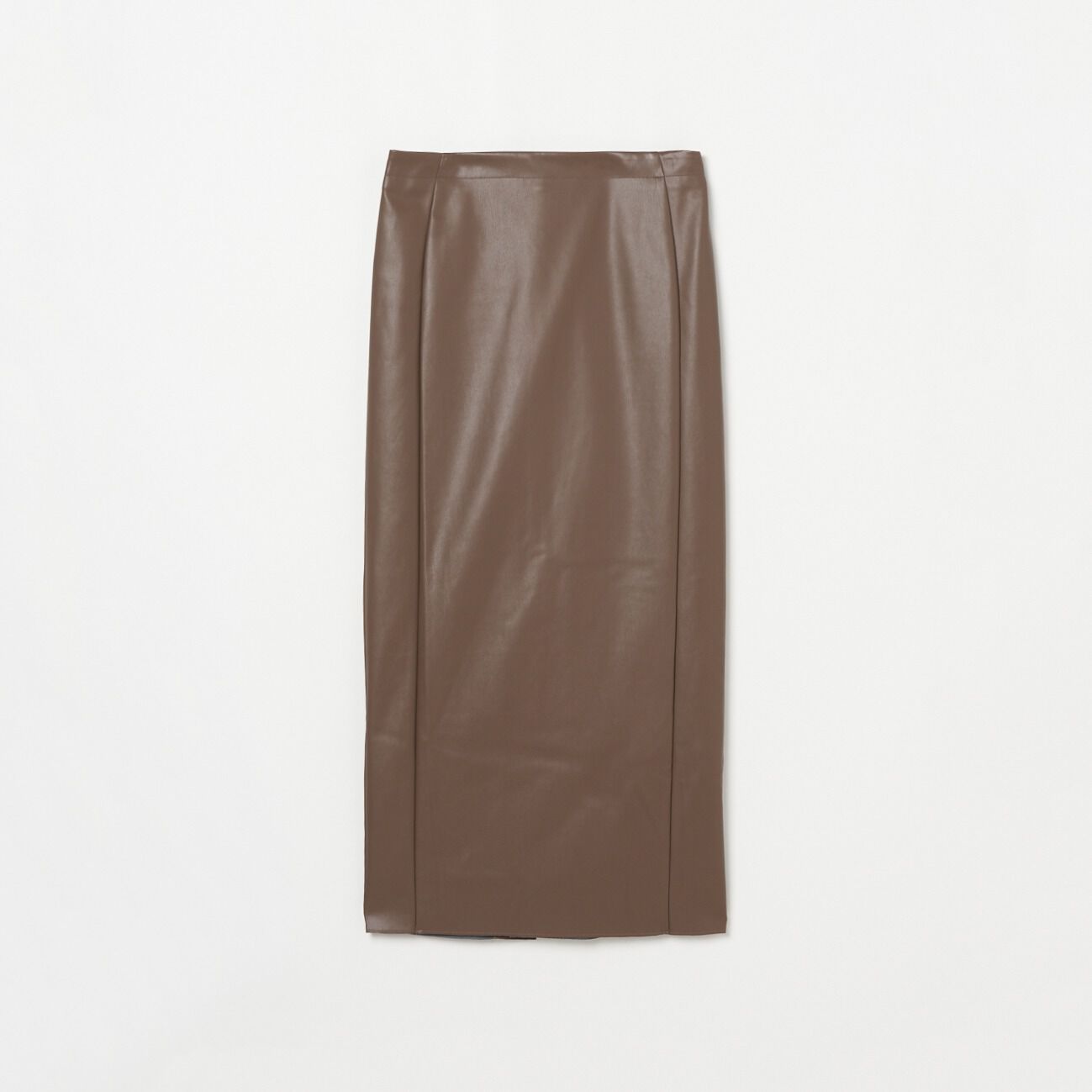 HELIOPOLE「HELIOPOLE SYNTHETIC MATERIAL I LINE SKIRT」|スカート|ダークブラウン