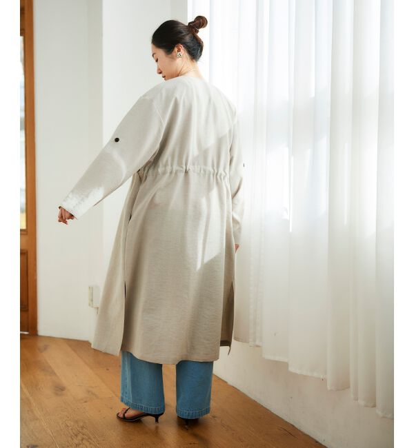  「オックスフォードドロストノーカラーコート」|ノーカラーコート|