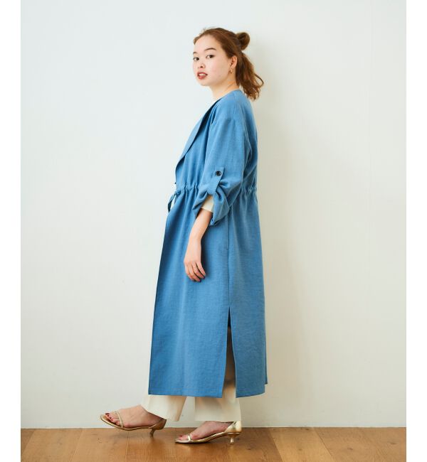  「オックスフォードドロストノーカラーコート」|ノーカラーコート|