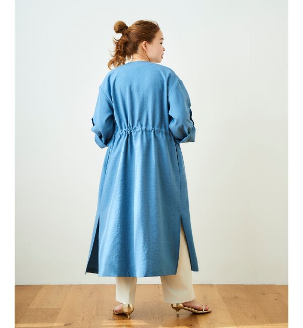  「オックスフォードドロストノーカラーコート」|ノーカラーコート|