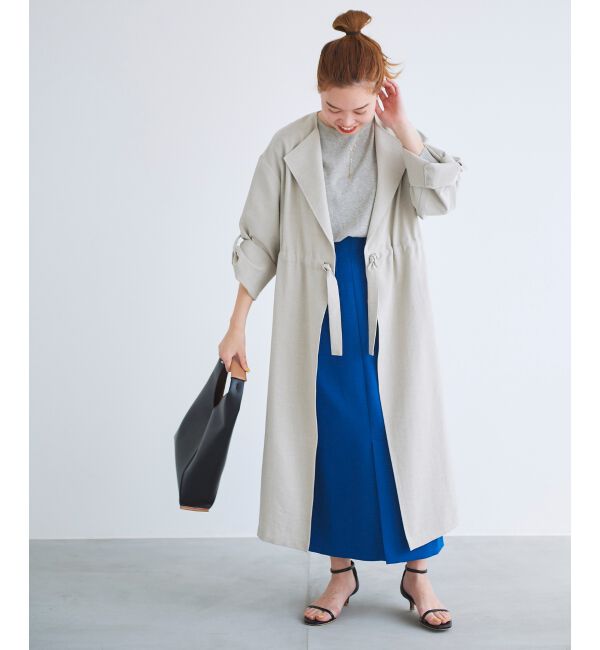  「オックスフォードドロストノーカラーコート」|ノーカラーコート|