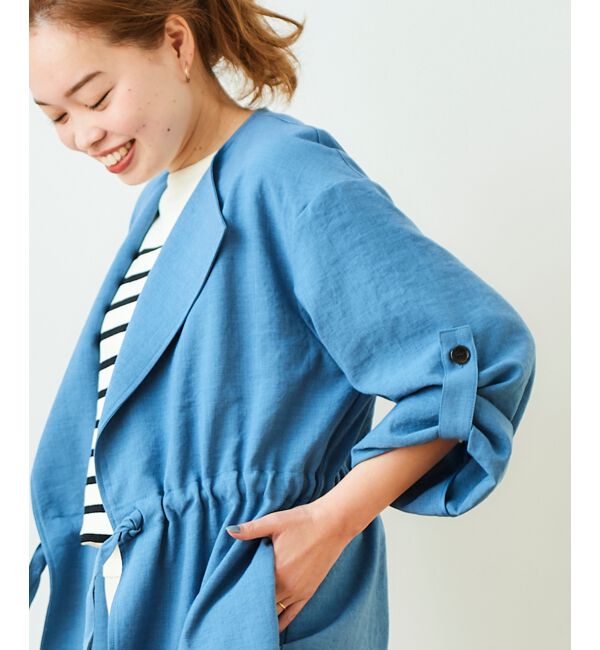  「オックスフォードドロストノーカラーコート」|ノーカラーコート|