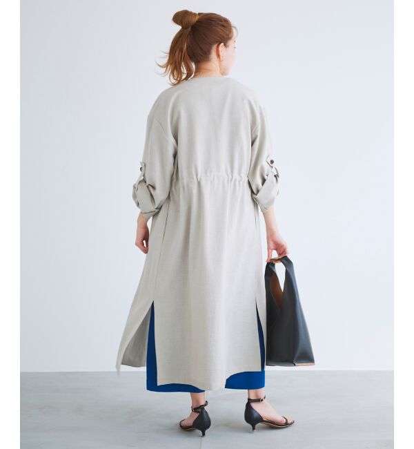  「オックスフォードドロストノーカラーコート」|ノーカラーコート|