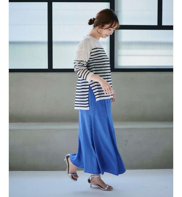 le.coeur blanc「《手洗い可能》リネンライクマーメイドスカート」|スカート|