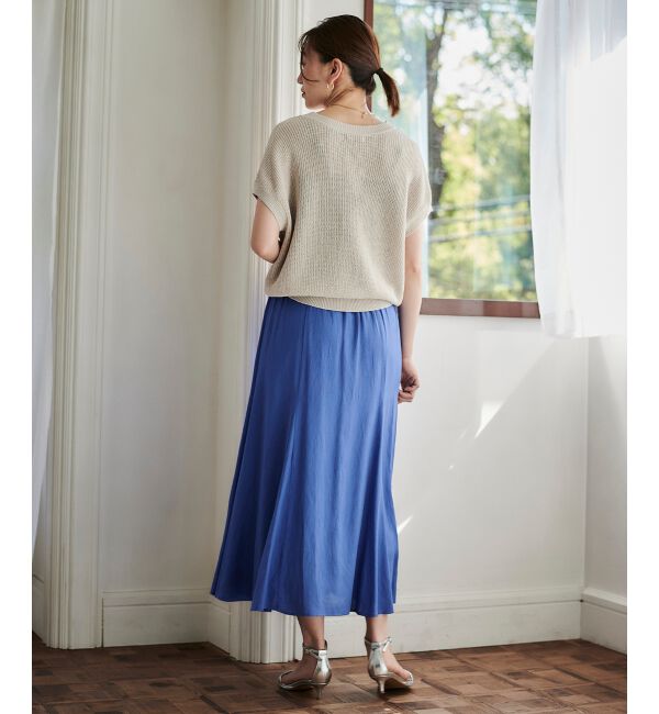 le.coeur blanc「《手洗い可能》リネンライクマーメイドスカート」|スカート|