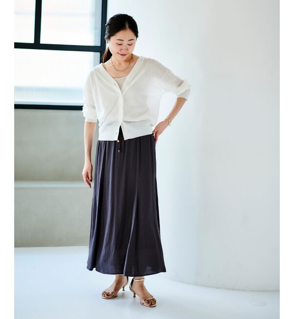 le.coeur blanc「《手洗い可能》リネンライクマーメイドスカート」|スカート|