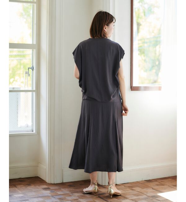 le.coeur blanc「《手洗い可能》リネンライクマーメイドスカート」|スカート|