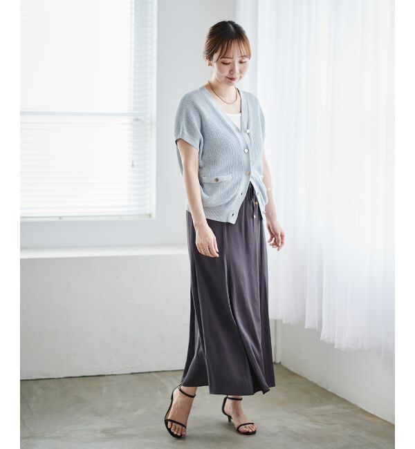 le.coeur blanc「《手洗い可能》リネンライクマーメイドスカート」|スカート|