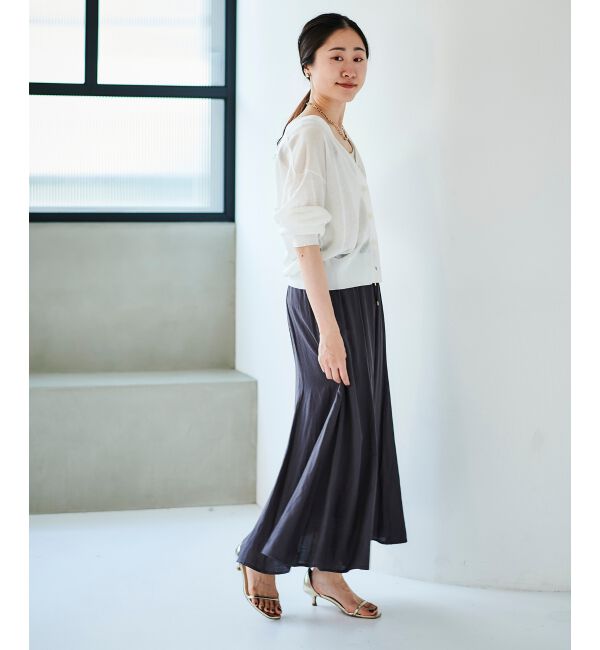 le.coeur blanc「《手洗い可能》リネンライクマーメイドスカート」|スカート|