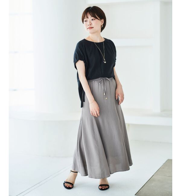le.coeur blanc「《手洗い可能》リネンライクマーメイドスカート」|スカート|