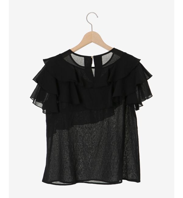 le.coeur blanc「《手洗い可能》ティアードフリルスリーブブラウス」|シャツ・ブラウス|