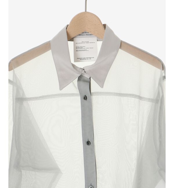 le.coeur blanc「《手洗い可能》MAISON MAVERICK レースクロップドブラウス」|シャツ・ブラウス|