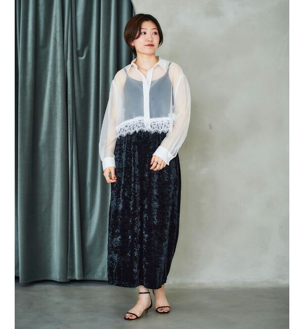 le.coeur blanc「《手洗い可能》MAISON MAVERICK レースクロップドブラウス」|シャツ・ブラウス|