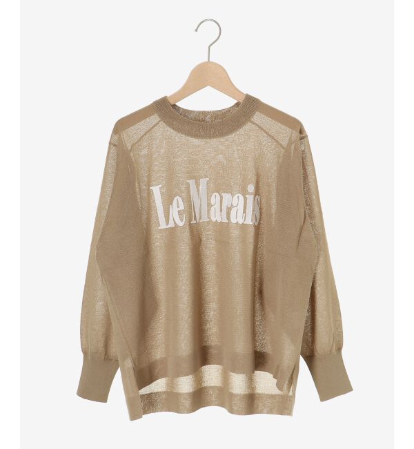 le.coeur blanc「シアー刺繍ロゴニット」|ニット・セーター|