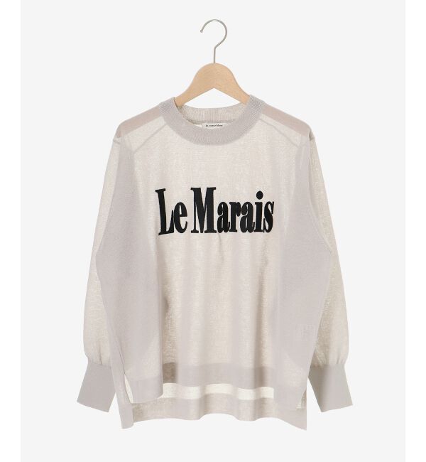 le.coeur blanc「シアー刺繍ロゴニット」|ニット・セーター|