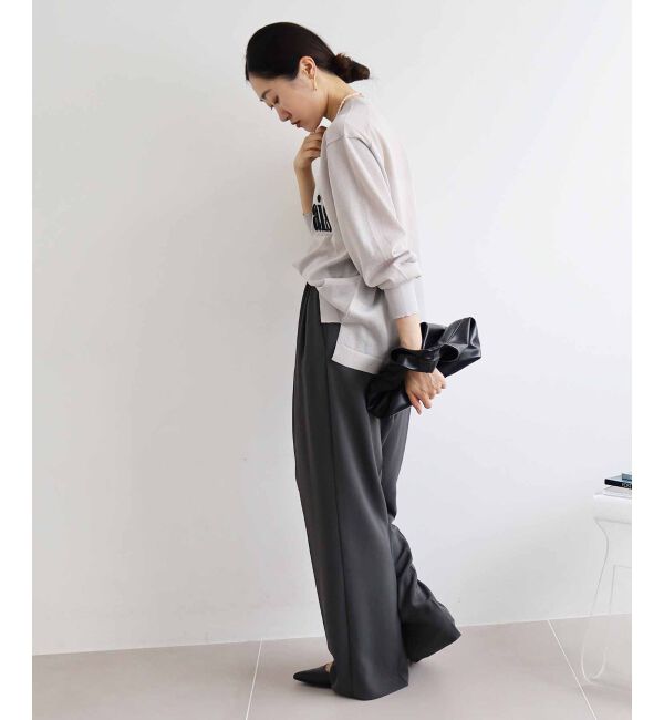 le.coeur blanc「シアー刺繍ロゴニット」|ニット・セーター|