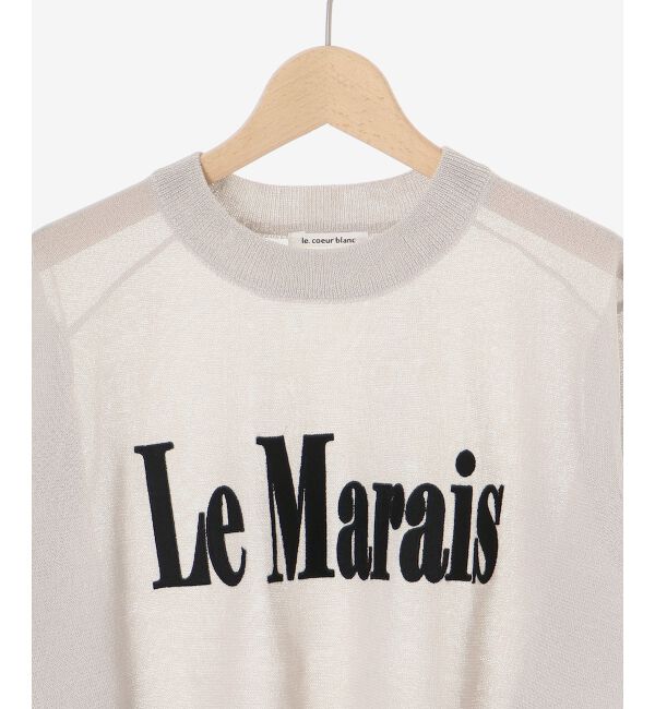 le.coeur blanc「シアー刺繍ロゴニット」|ニット・セーター|