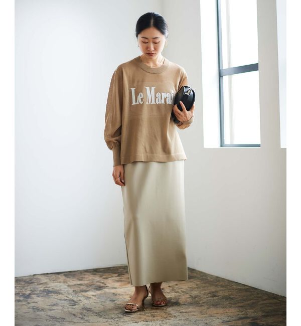 le.coeur blanc「シアー刺繍ロゴニット」|ニット・セーター|