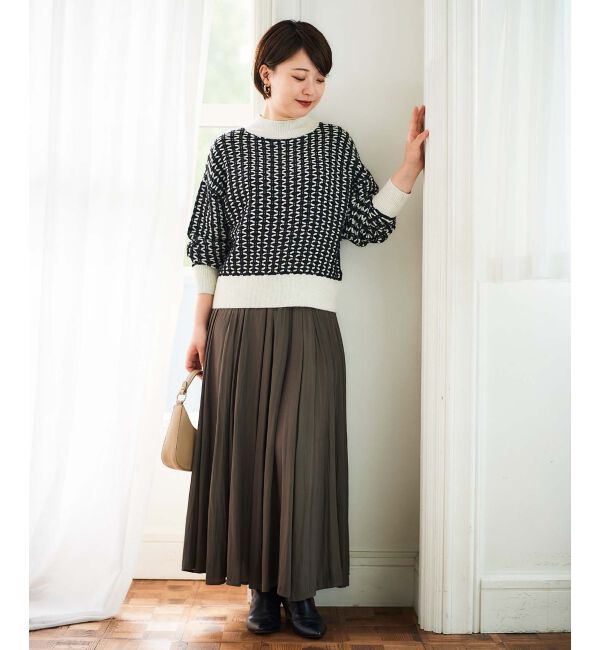  「ウエストリブギャザーフレアスカート」|フレア|