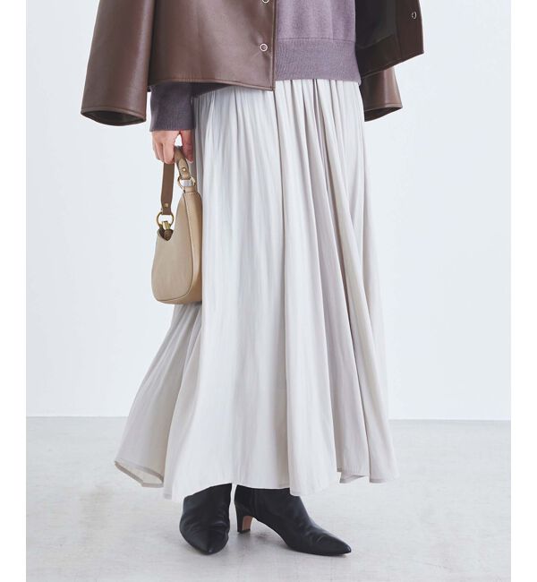  「ウエストリブギャザーフレアスカート」|フレア|