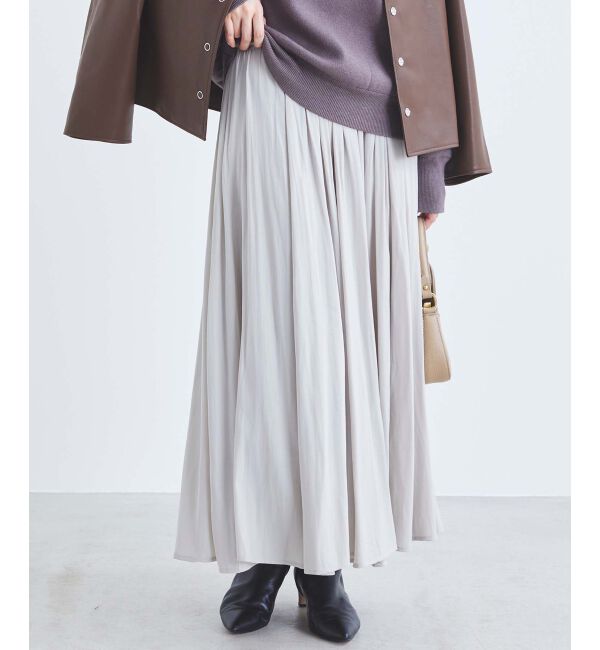  「ウエストリブギャザーフレアスカート」|フレア|
