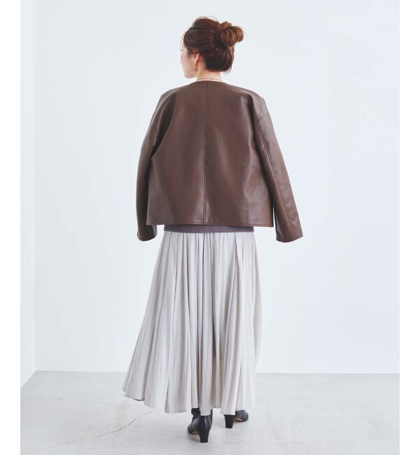  「ウエストリブギャザーフレアスカート」|フレア|