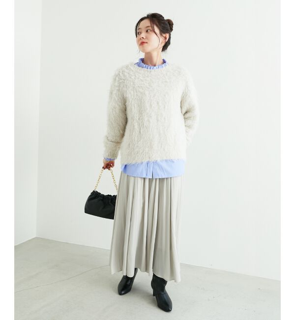  「ウエストリブギャザーフレアスカート」|フレア|