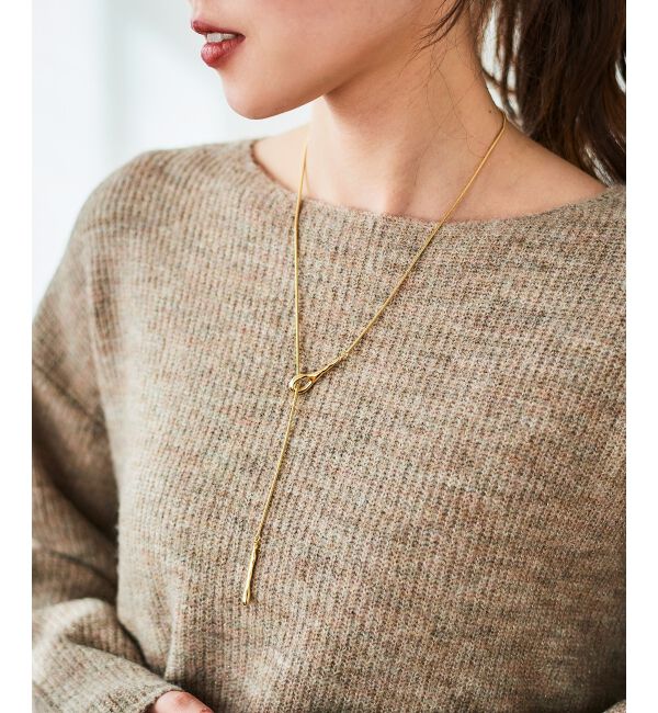  「スネークチェーンラリエットネックレス」|ネックレス|