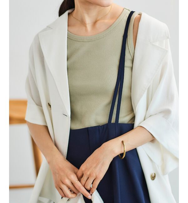 le.coeur blanc「《WEB限定アイテム》Basicテレコタンクトップ」|タンクトップ|